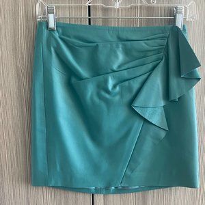 Michelle Mason Ruffle Leather Mini Skirt 🖤